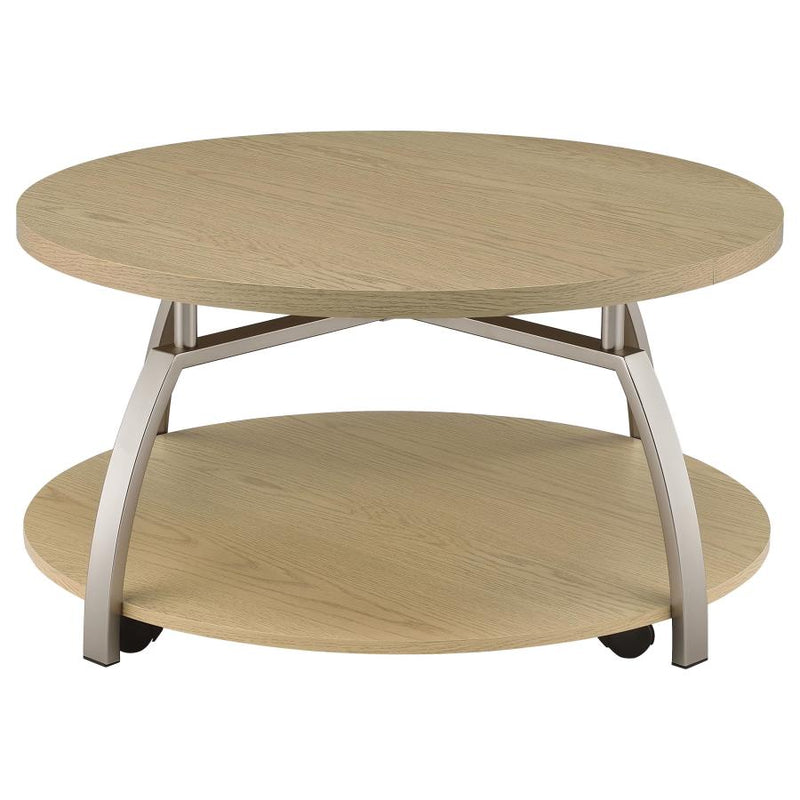 Dacre Round Engineered Wood Top Coffee Table
