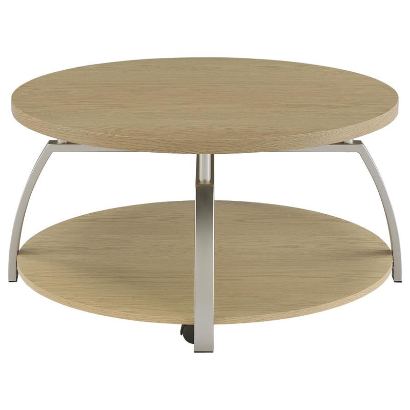 Dacre Round Engineered Wood Top Coffee Table