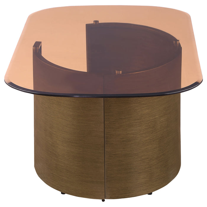 Morena  Coffee and End Table Set Brushed Bronze