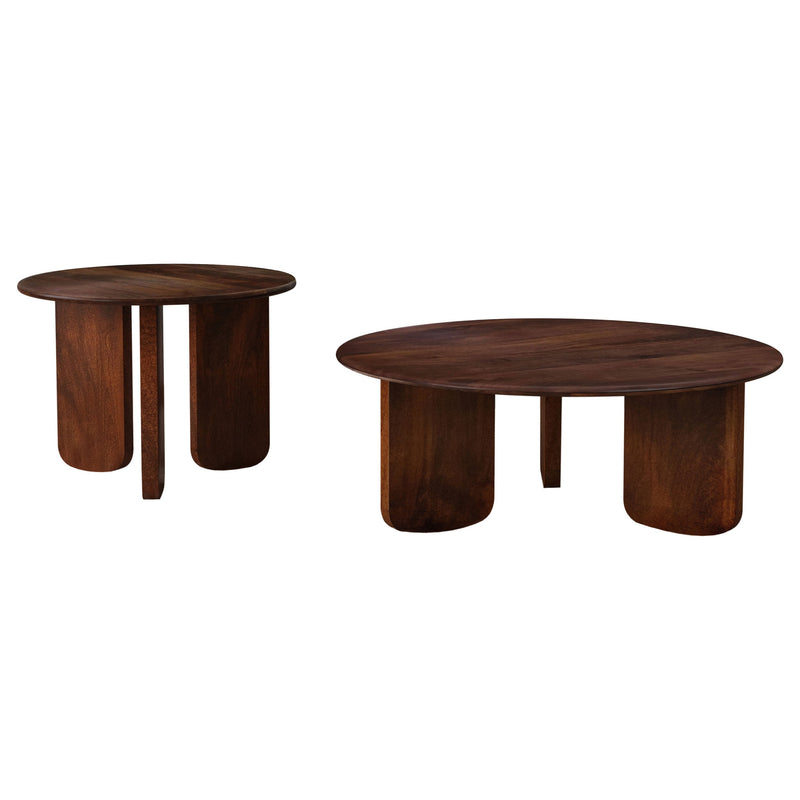 Dale Solid Wood Coffee and End Table Set Brown