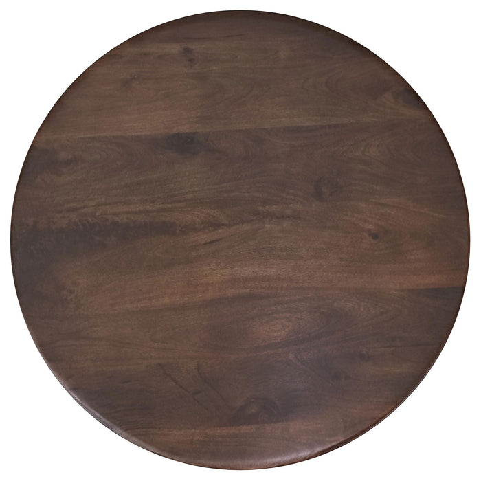 Dale Round Solid Mango Wood Coffee Table Brown