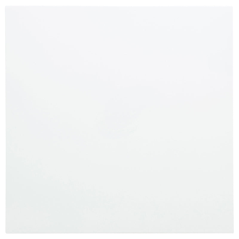 Mesa auxiliar Skyview cuadrada de madera de pino con estante blanca