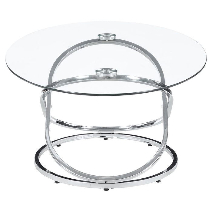 Warren 3-piece Occasional Set Chrome and Clear