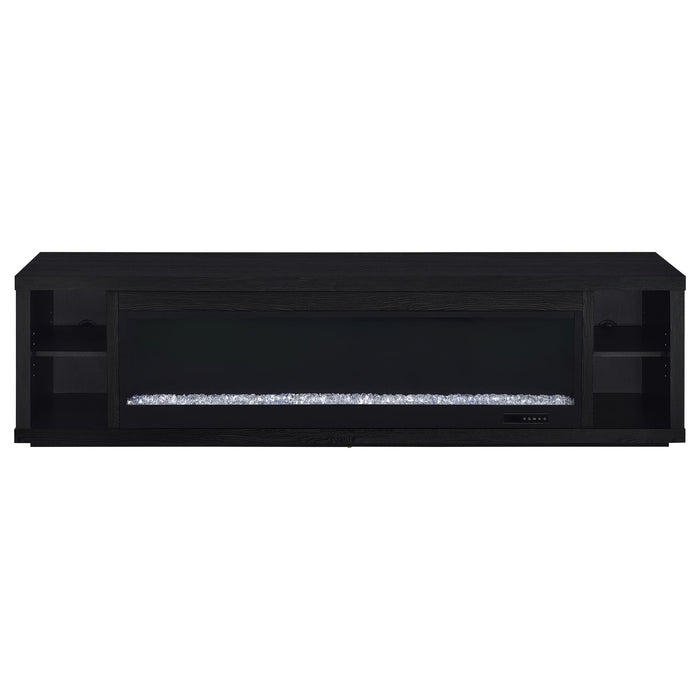 Deiter 79-inch TV Stand Fireplace Media Console Black