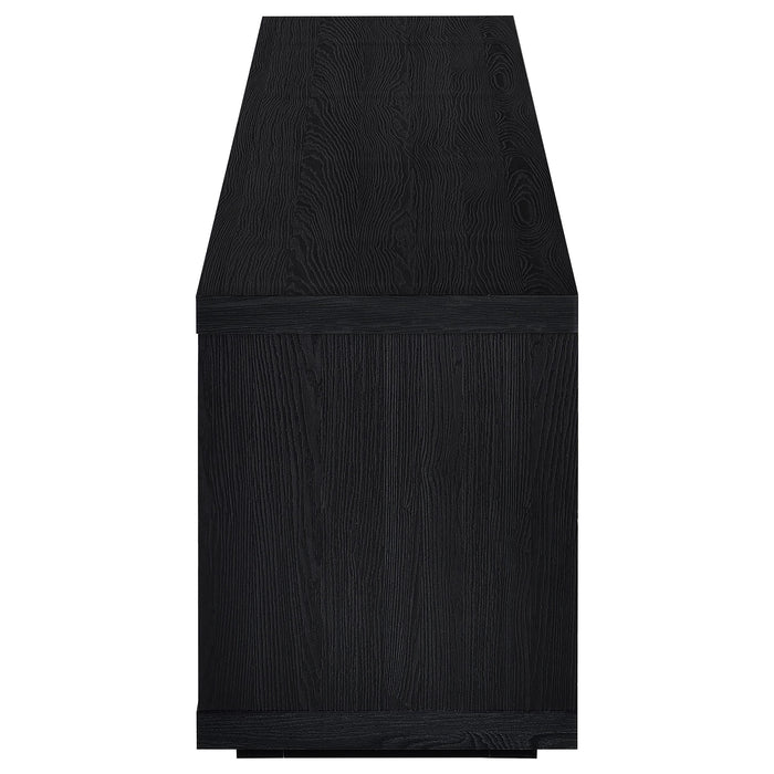 Deiter 79-inch TV Stand Fireplace Media Console Black