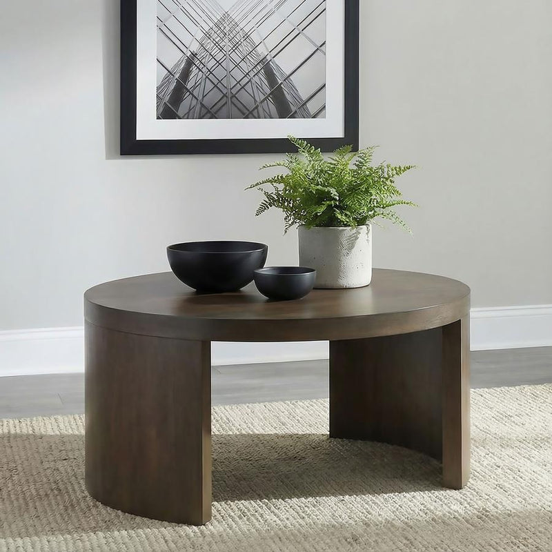 Sweeney 39-inch Round Wood Occasional Cocktail Coffee Table