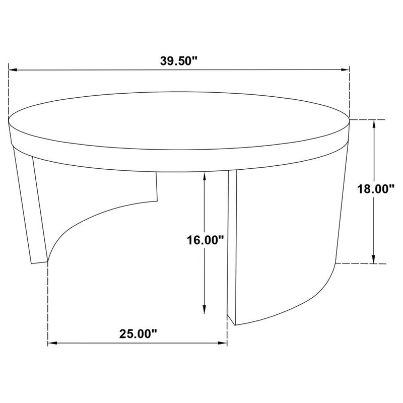 Sweeney 39-inch Round Wood Occasional Cocktail Coffee Table