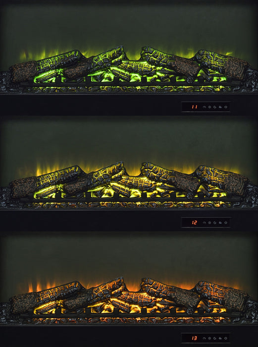 Enfield 71-inch TV Stand Fireplace Media Console Dark Pine