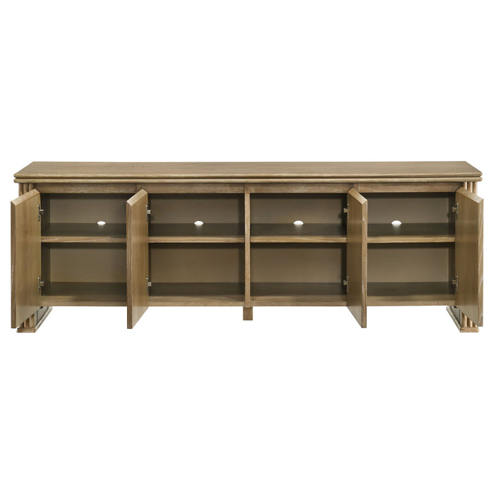 Adina 70-inch TV Stand Media Console Distressed Light Brown
