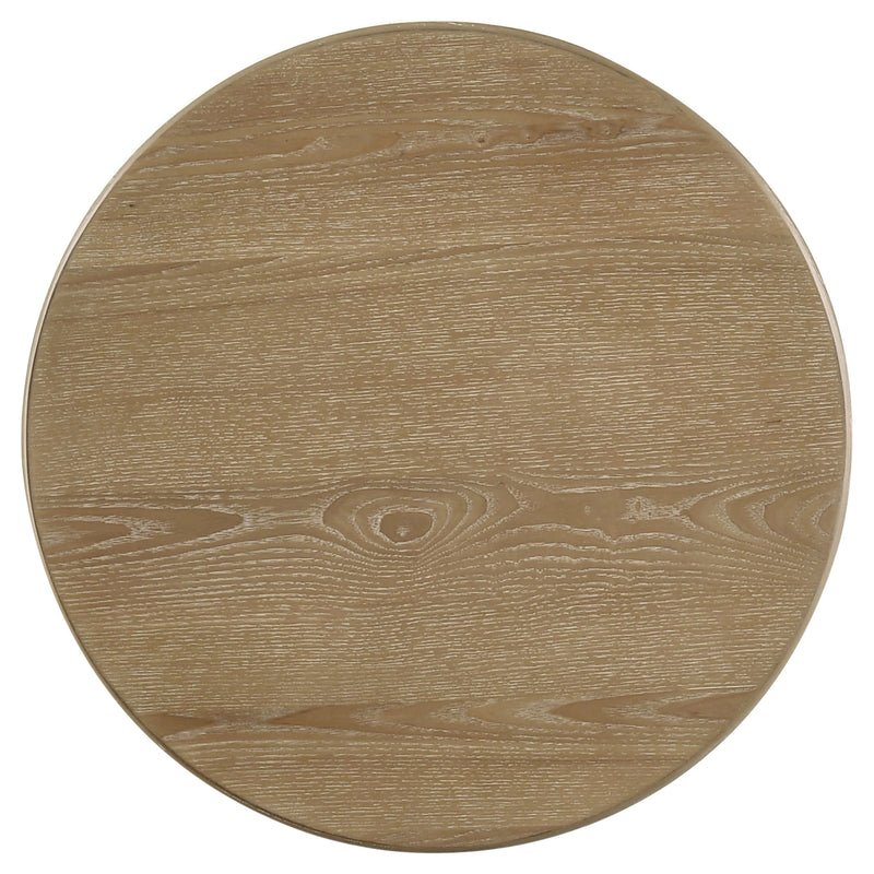 Juego de mesa de centro redonda de 3 piezas Adina, color marrón claro envejecido