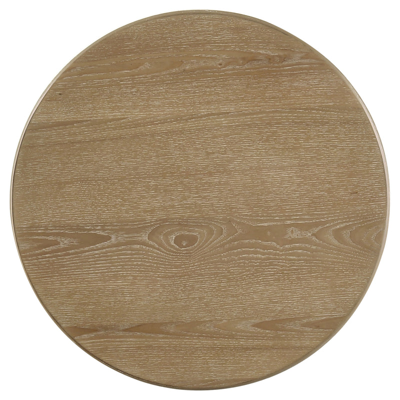 Juego de mesa de centro redonda de 3 piezas Adina, color marrón claro envejecido