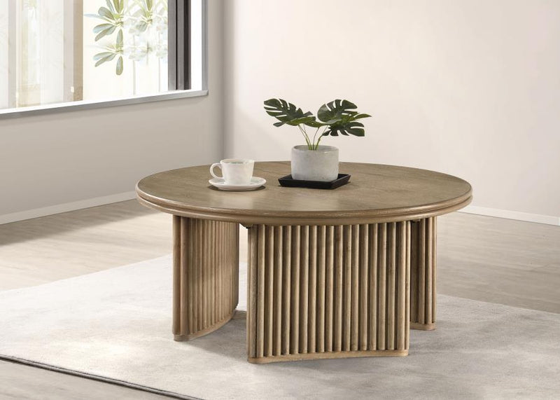 Adina 36-inch Round Wood Coffee Table