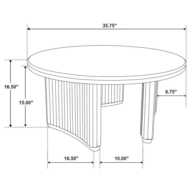 Adina 36-inch Round Wood Coffee Table