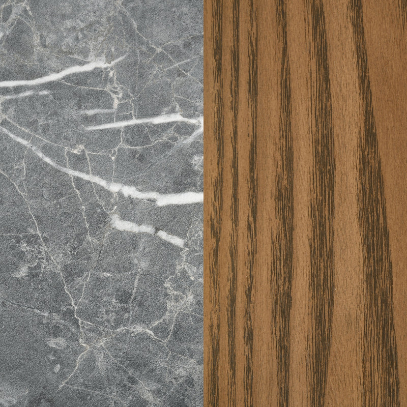Mesa auxiliar redonda con pedestal de madera Franklin, marrón oscuro