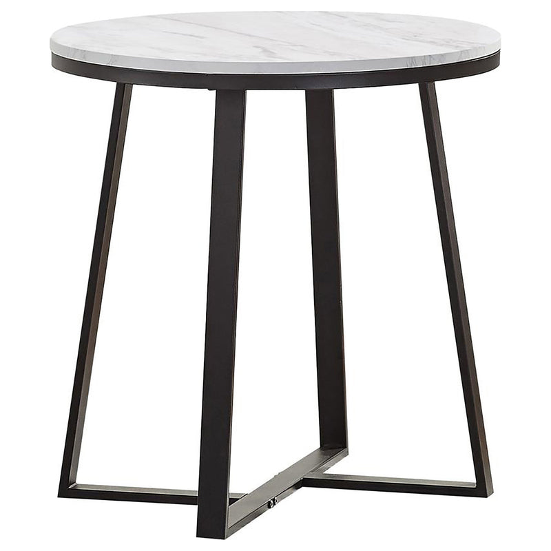 Hugo Coffee and End Table Set Faux Marble