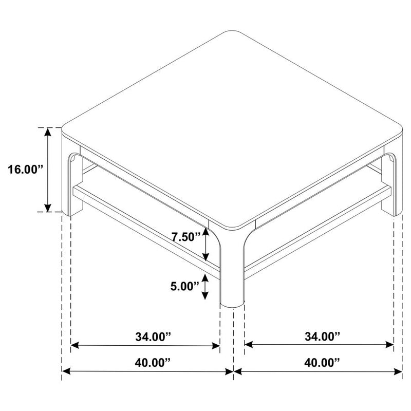 Solano Square Wood Cocktail Coffee Table