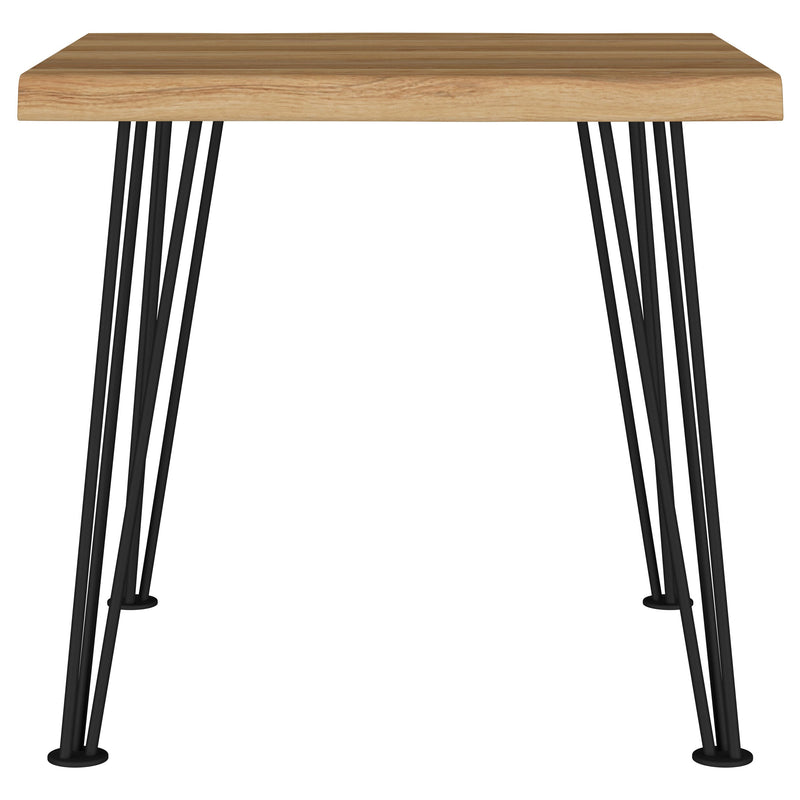 Zander Square Wood Top Coffee Table Natural Brown