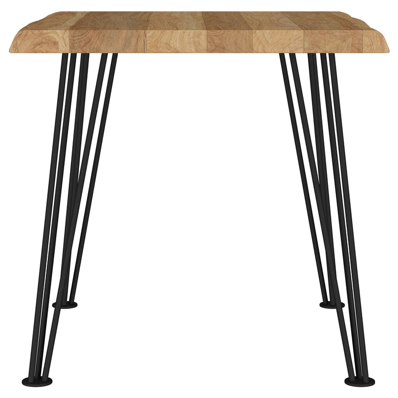 Zander Square Wood Top Coffee Table Natural Brown