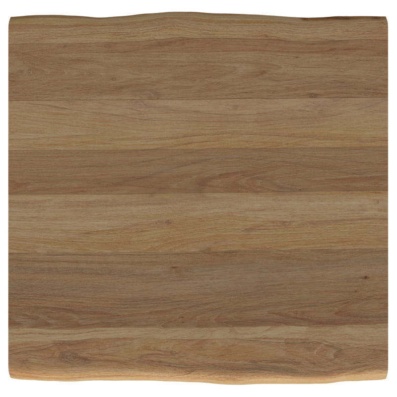 Zander Square Wood Top Coffee Table Natural Brown