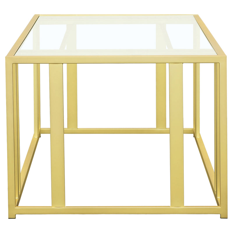 Adri Rectangular Glass Top Coffee Table