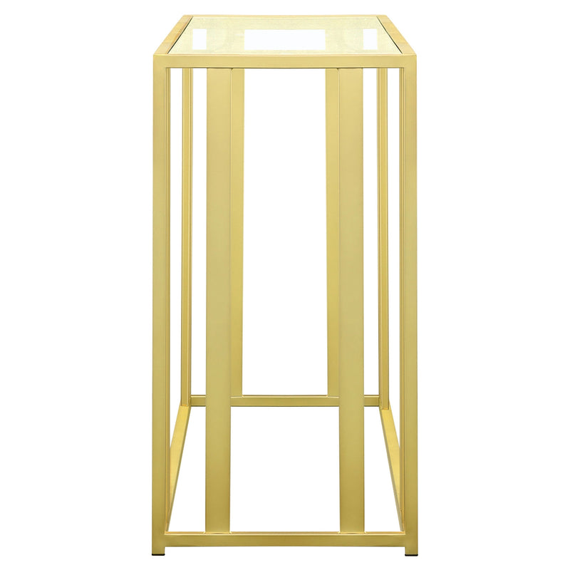 Adri Glass Top Entryway Console Table