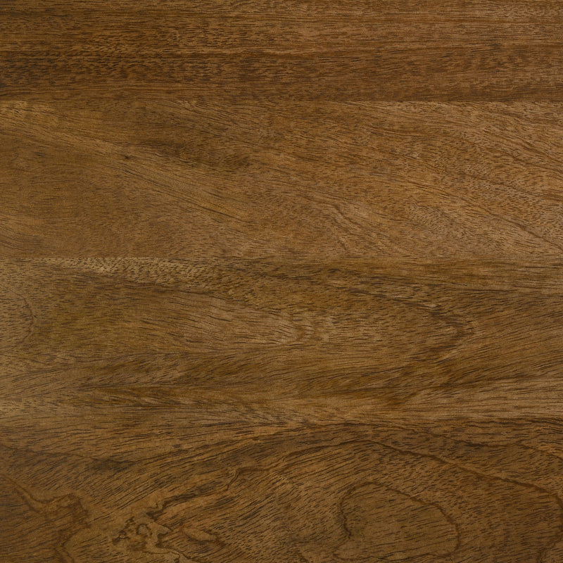 Mesa auxiliar hexagonal de madera maciza de mango Zalika, color natural