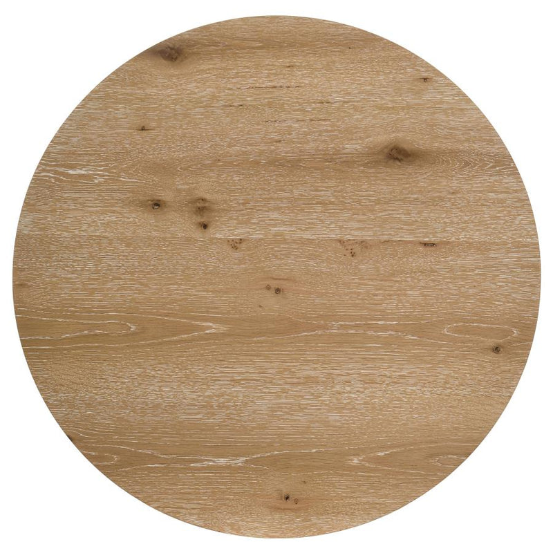 Kessler Round Sculptural Wood Coffee Table