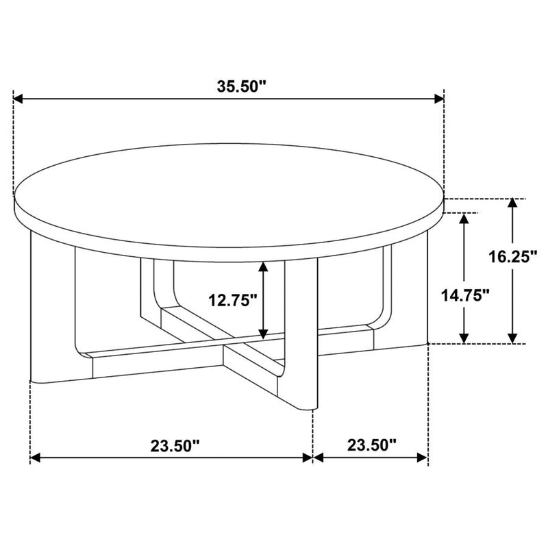 Kessler Round Sculptural Wood Coffee Table