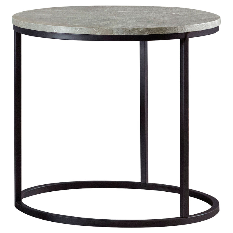 Lainey Round Faux Marble Side End Table
