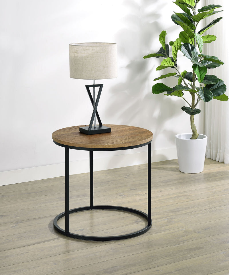 Lainey Round Faux Marble Side End Table