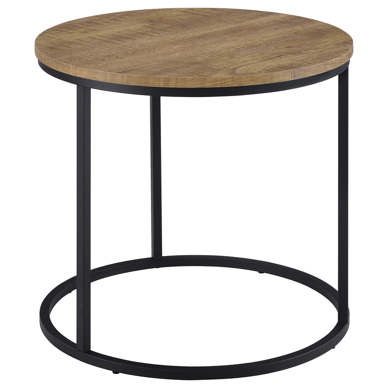 Lainey Round Faux Marble Side End Table