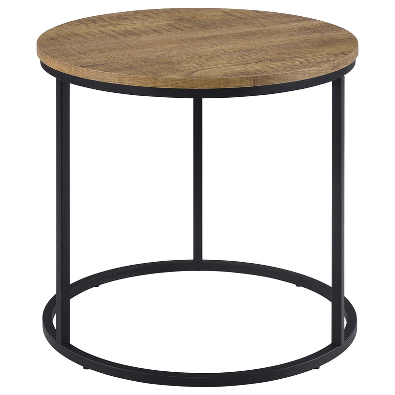 Lainey Round Faux Marble Side End Table