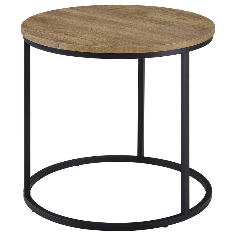 Lainey Round Faux Marble Side End Table