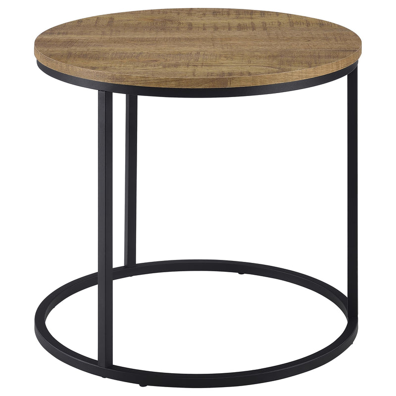 Lainey Round Faux Marble Side End Table
