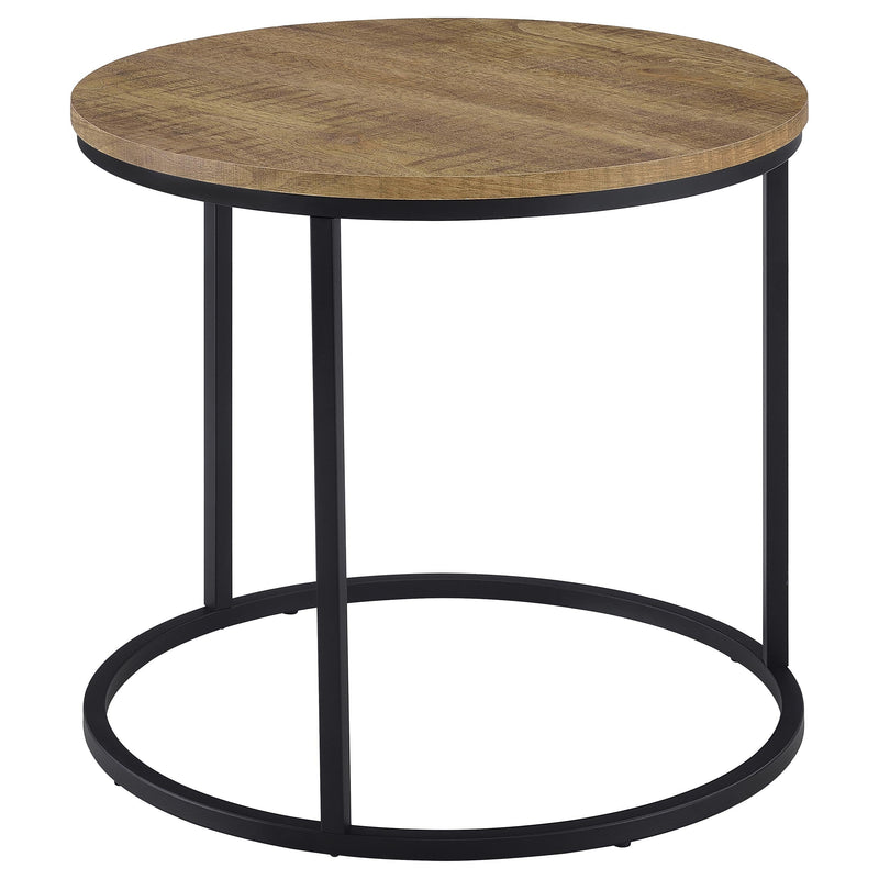 Lainey Round Faux Marble Side End Table