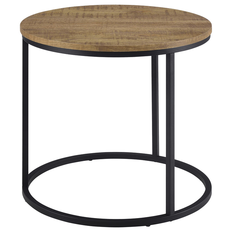 Lainey Round Faux Marble Side End Table