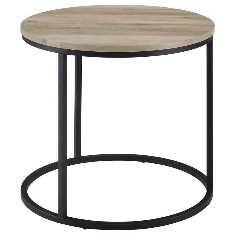 Lainey Round Faux Marble Side End Table