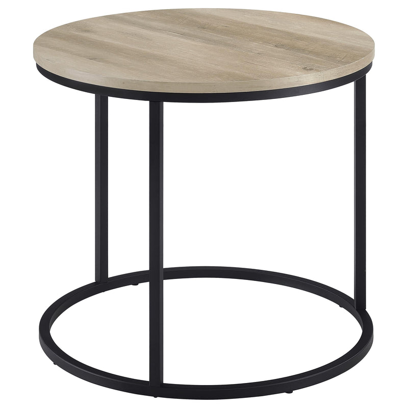 Lainey Round Faux Marble Side End Table