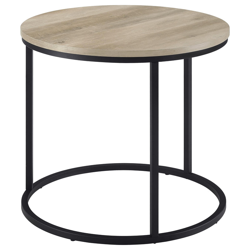 Lainey Round Faux Marble Side End Table