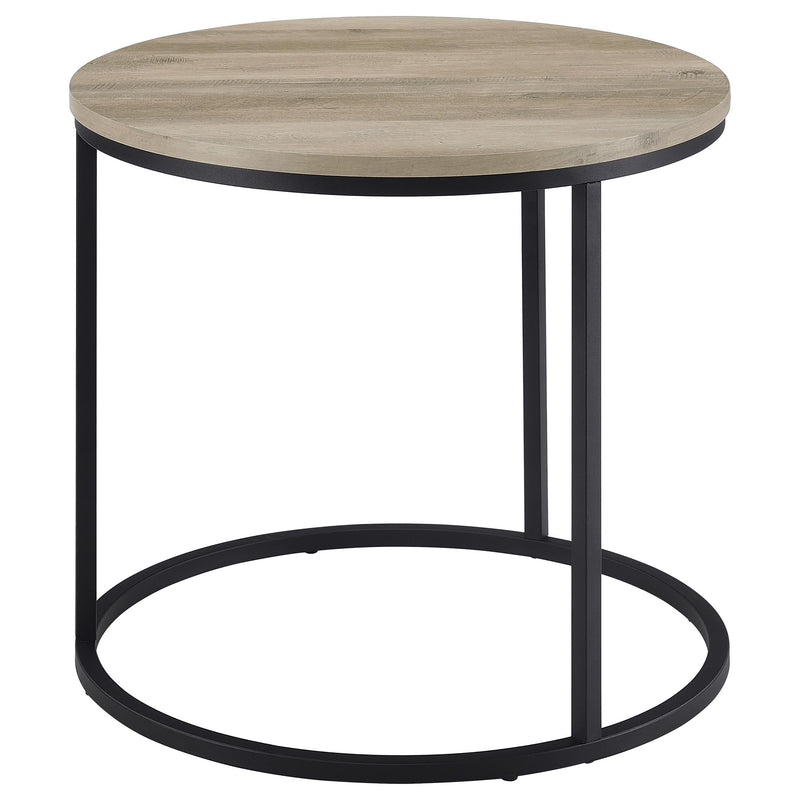 Lainey Round Faux Marble Side End Table