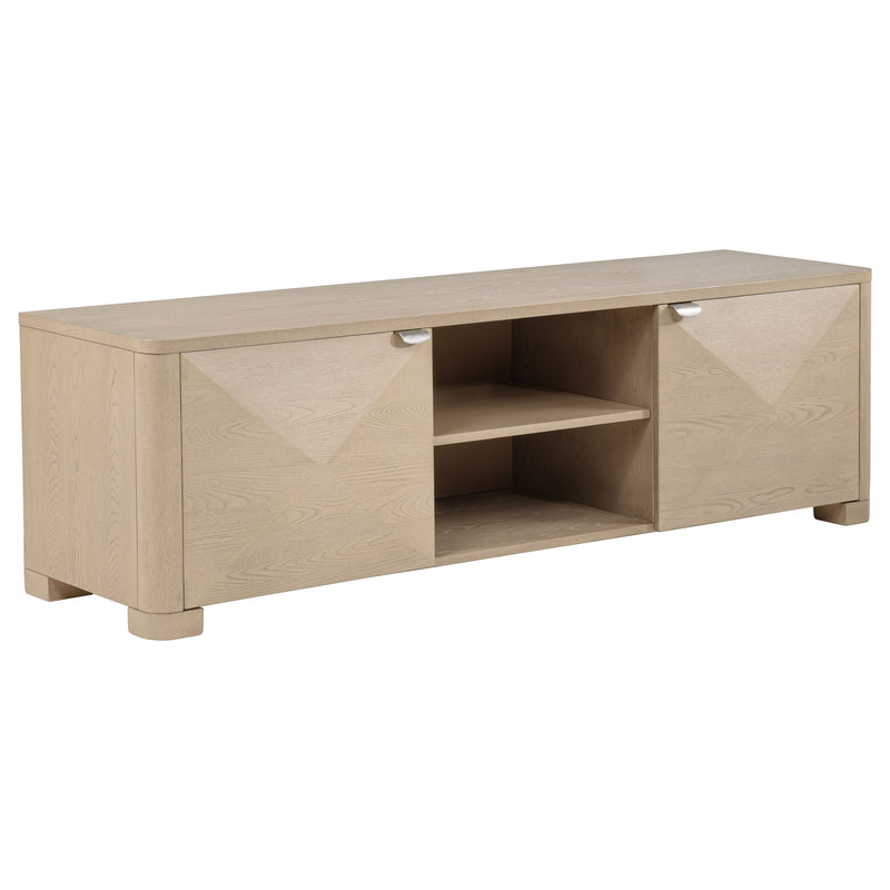 Mueble de TV Marcelo de 71 pulgadas, consola multimedia, olmo claro