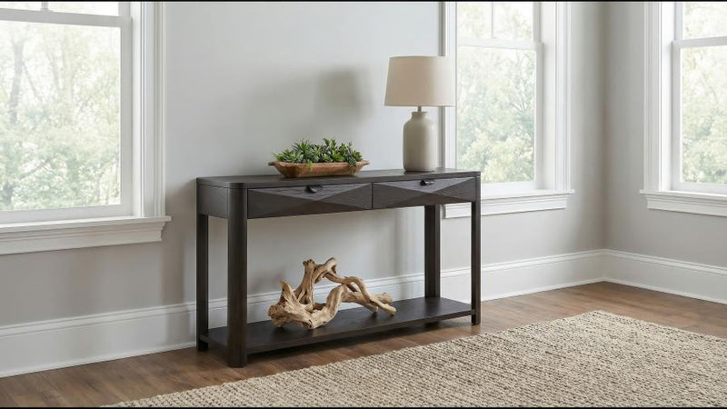 Marcelo Sofa Console Table with 2 Drawers and Shelf