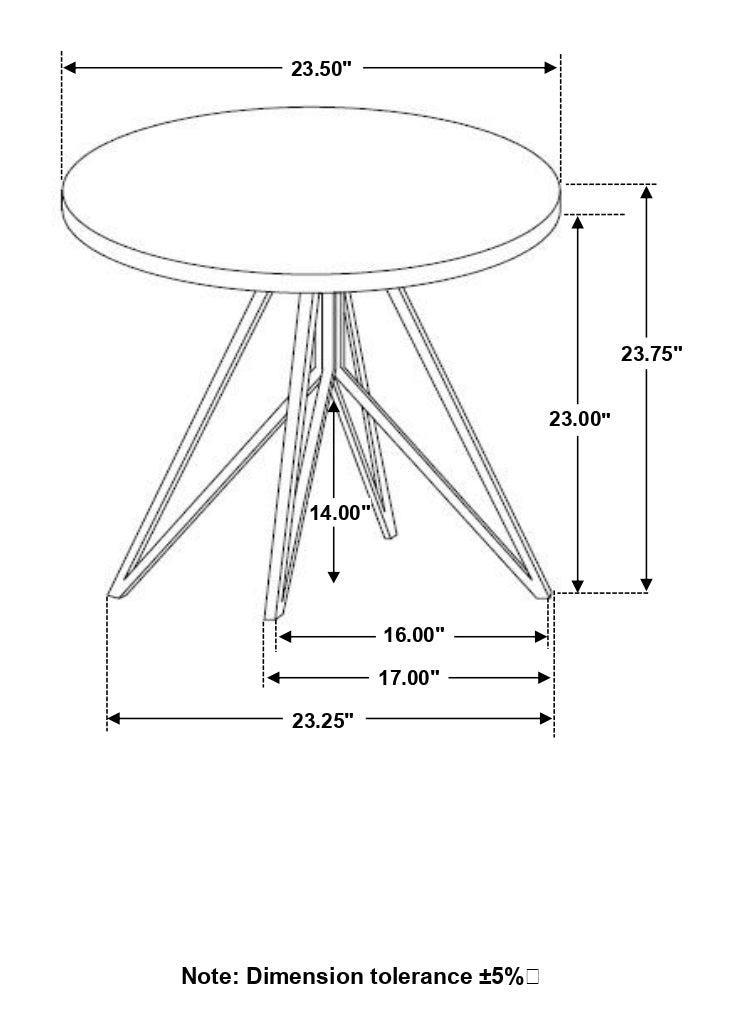 Mesa auxiliar Hadi Round SmartTop Cement y Gunmetal