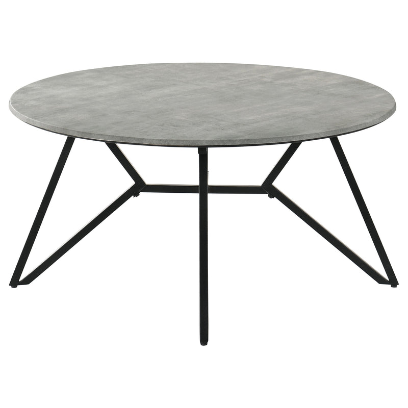 Hadi Round SmartTop Coffee and End Table Set Cement
