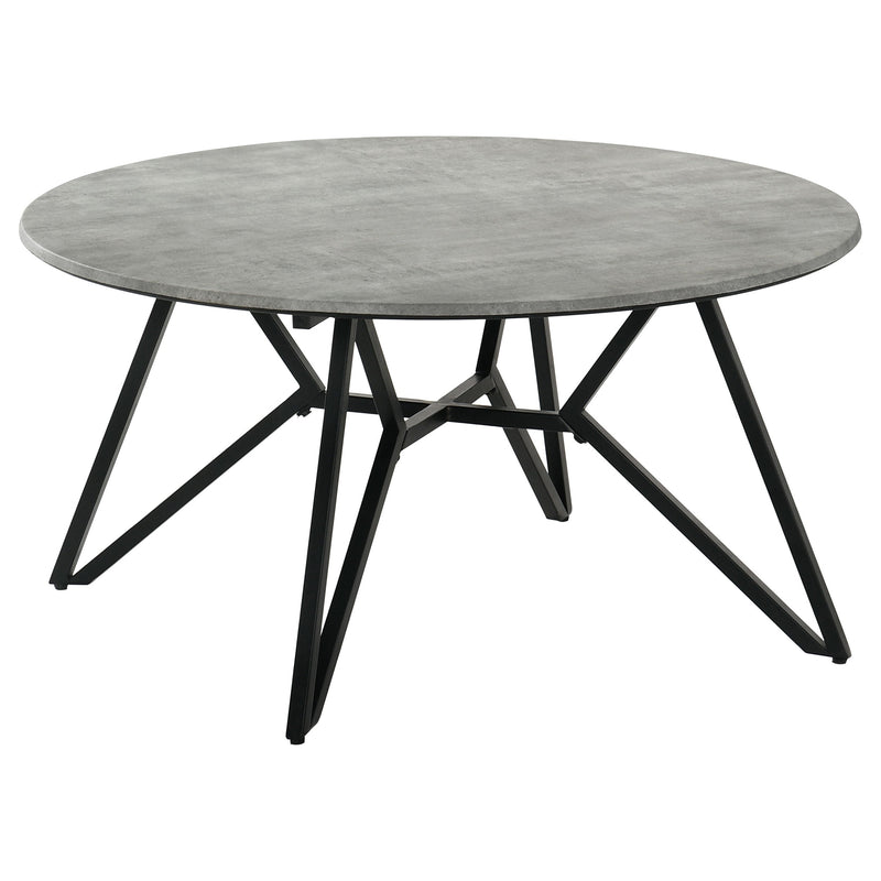 Hadi Round SmartTop Coffee and End Table Set Cement