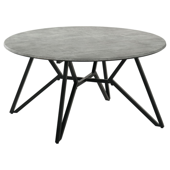 Hadi  Round SmartTop Coffee and End Table Set Cement