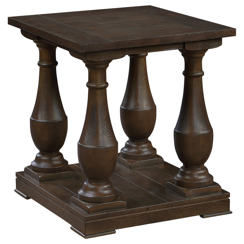 Mesa auxiliar rectangular de madera Walden, color café