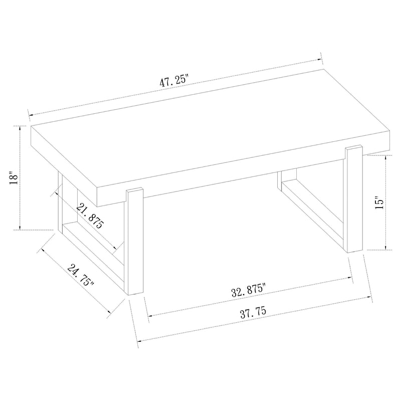 Pala Coffee and End Table Set High Gloss