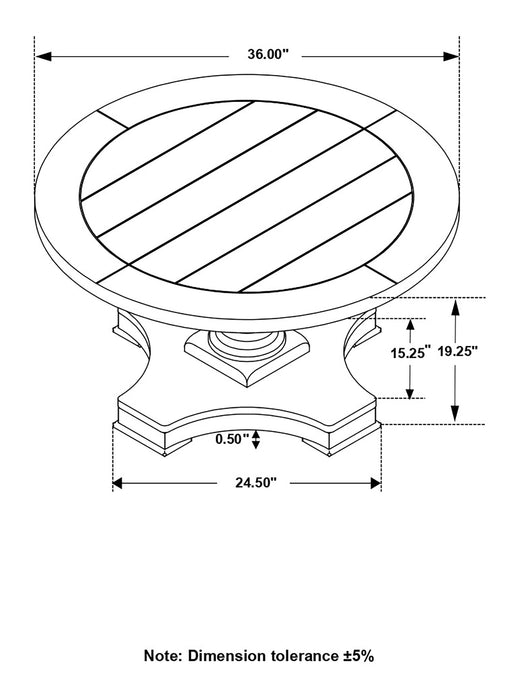 Morello Round Coffee Table with Pedestal Base Coffee