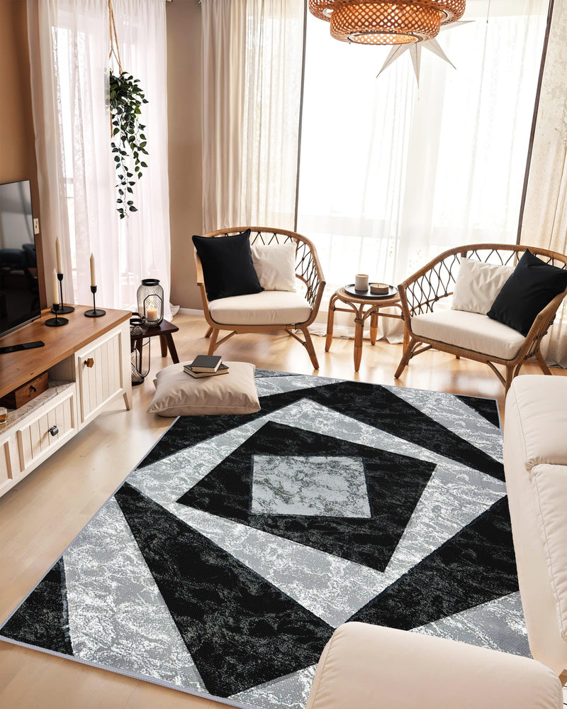 ORION Rug DESIGN 80011 Grey 5x8 (5'2x7'5")"